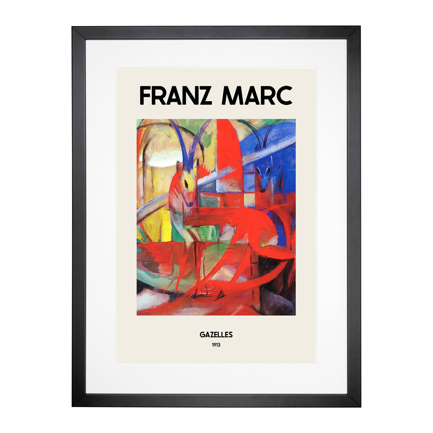 Gazelle Print By Franz Marc Framed Print Main Image