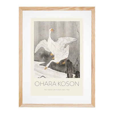 Geese At The River Print By Ohara Koson