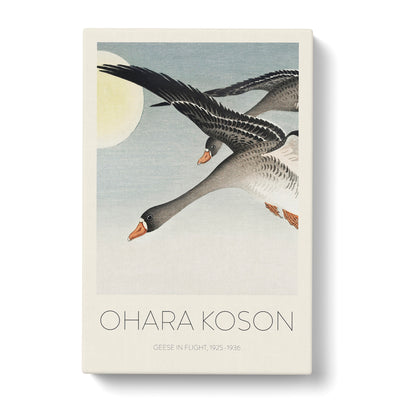 Geese In Flight Print By Ohara Koson Canvas Print Main Image