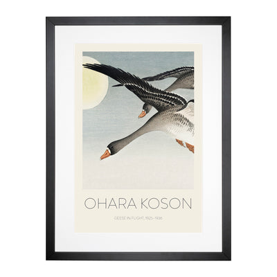 Geese In Flight Print By Ohara Koson Framed Print Main Image