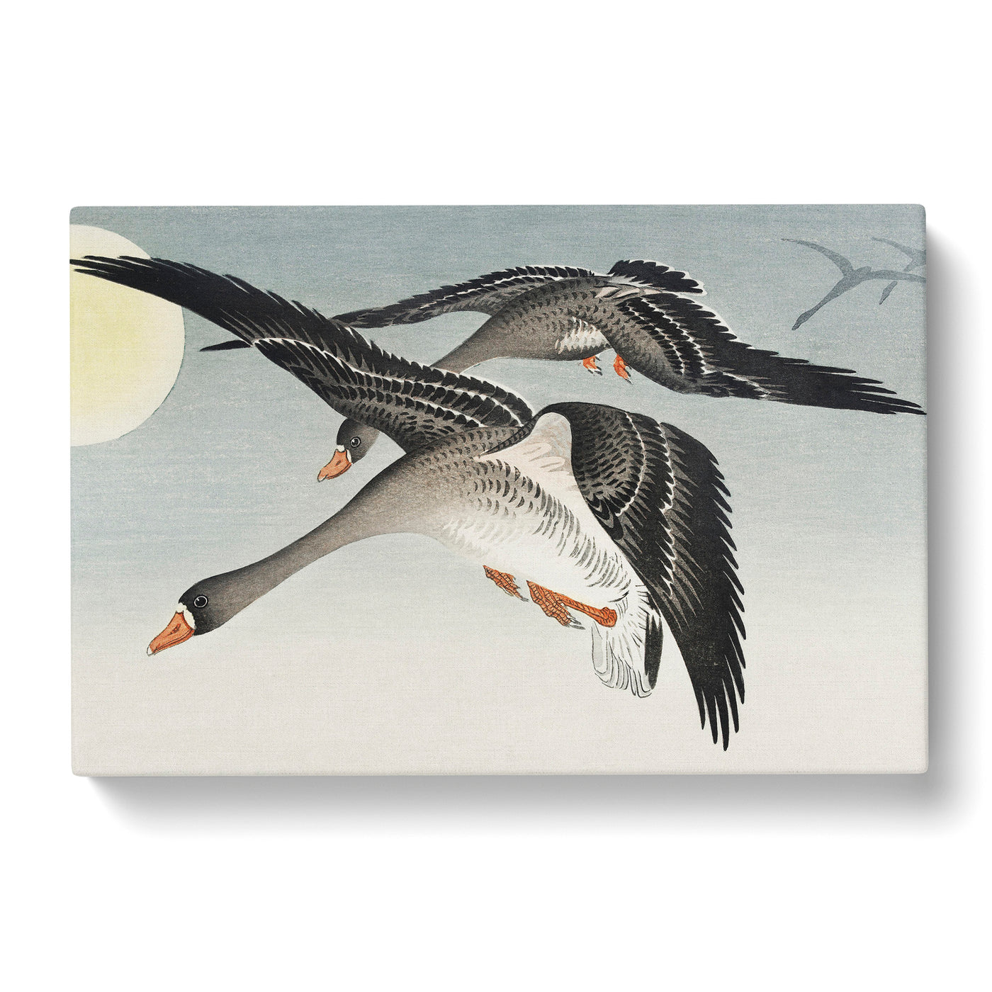 Geese In Flight By Ohara Koson Canvas Print Main Image