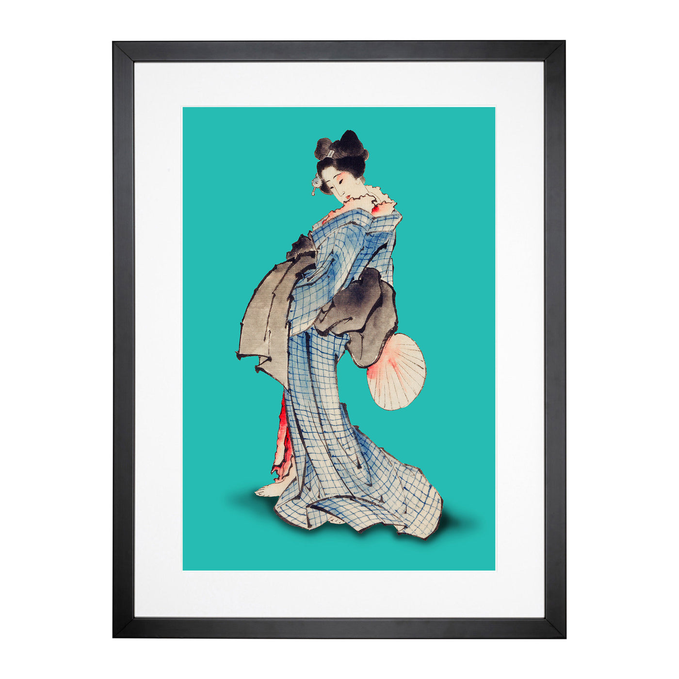 Geisha By Hokusai Framed Print Main Image