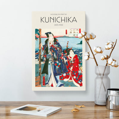 Genji Excursion To Enoshima River Print By Toyohara Kunichika