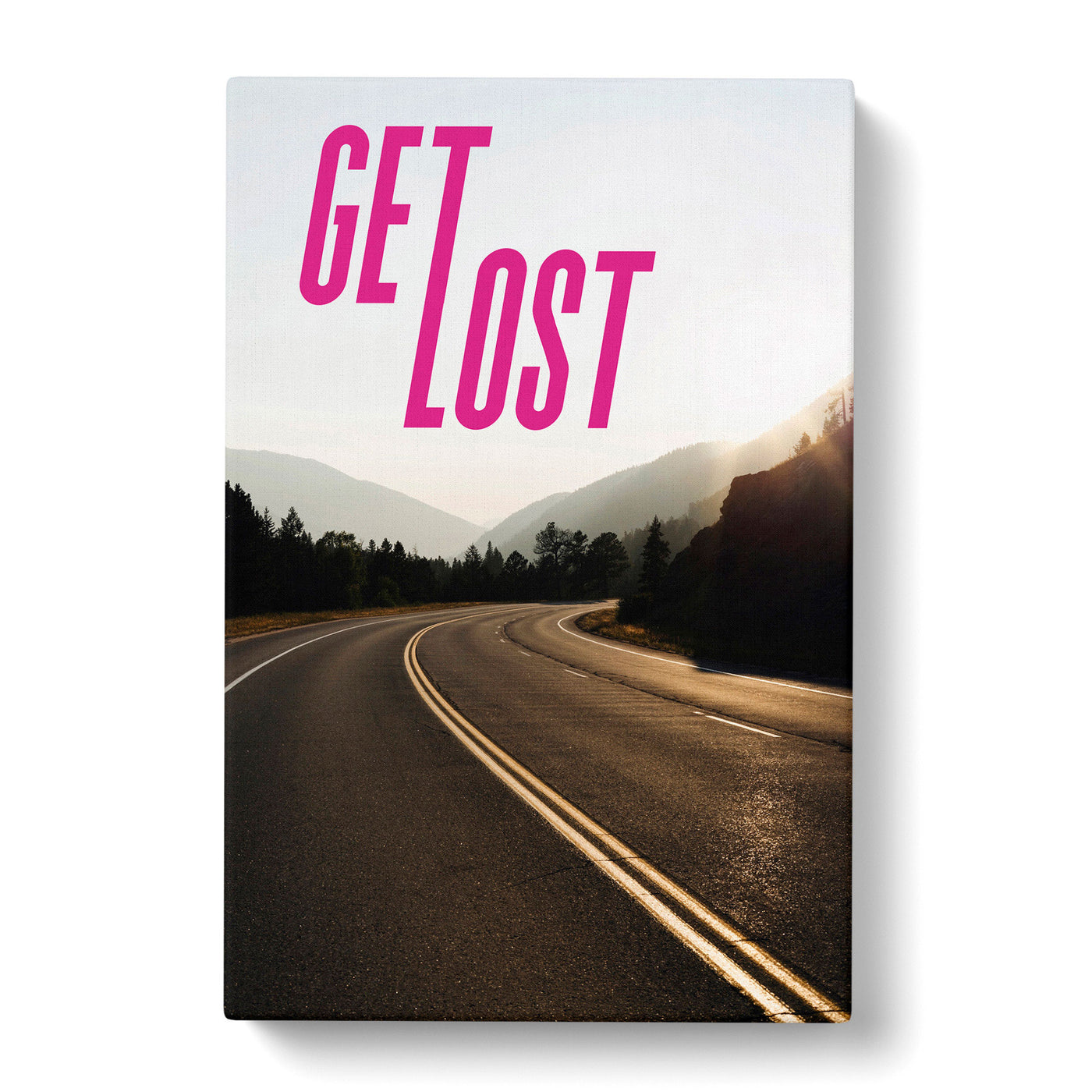 Get Lost Typography Canvas Print Main Image