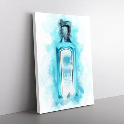 Gin Bottle Blue