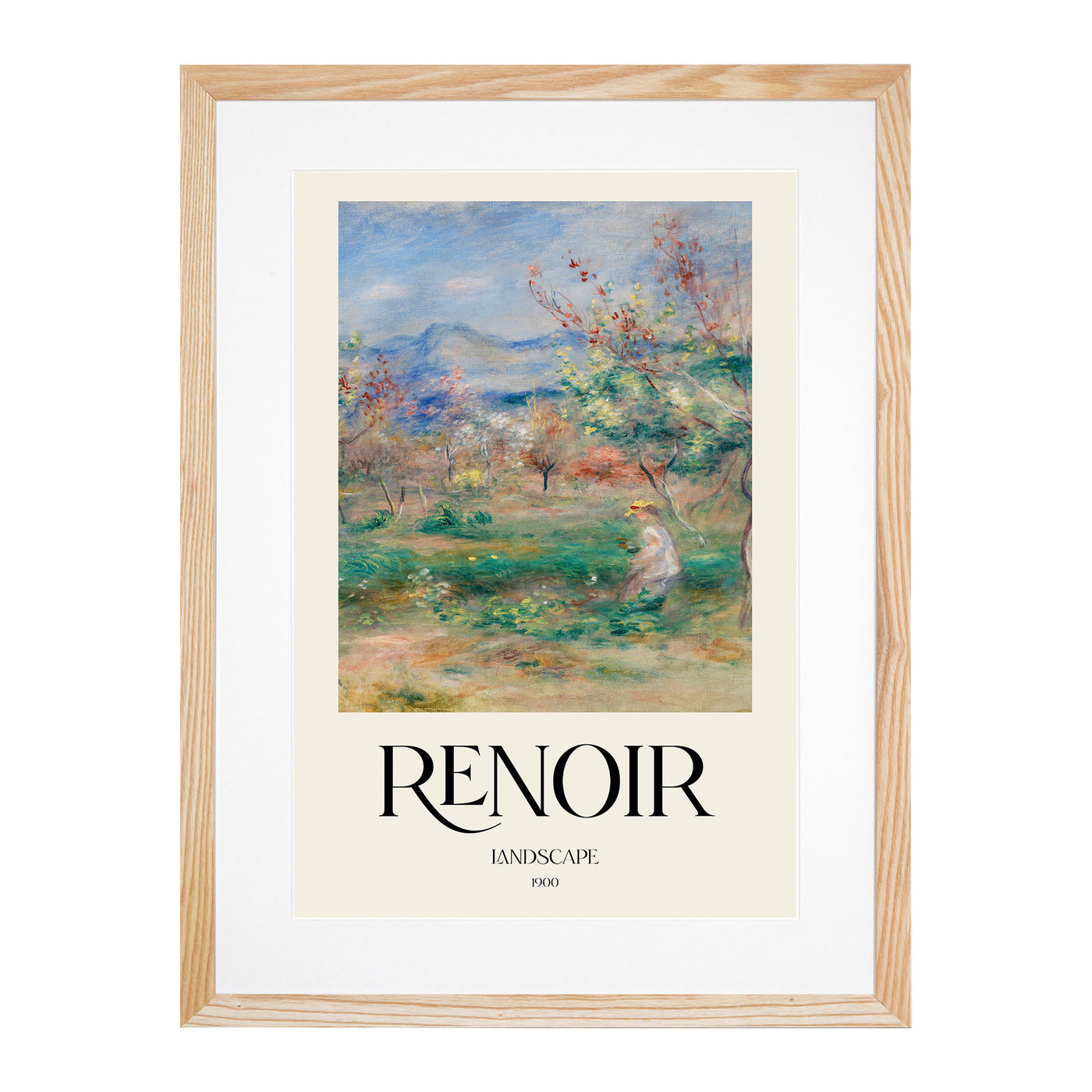 Girl In A Landscape Print By Pierre-Auguste Renoir