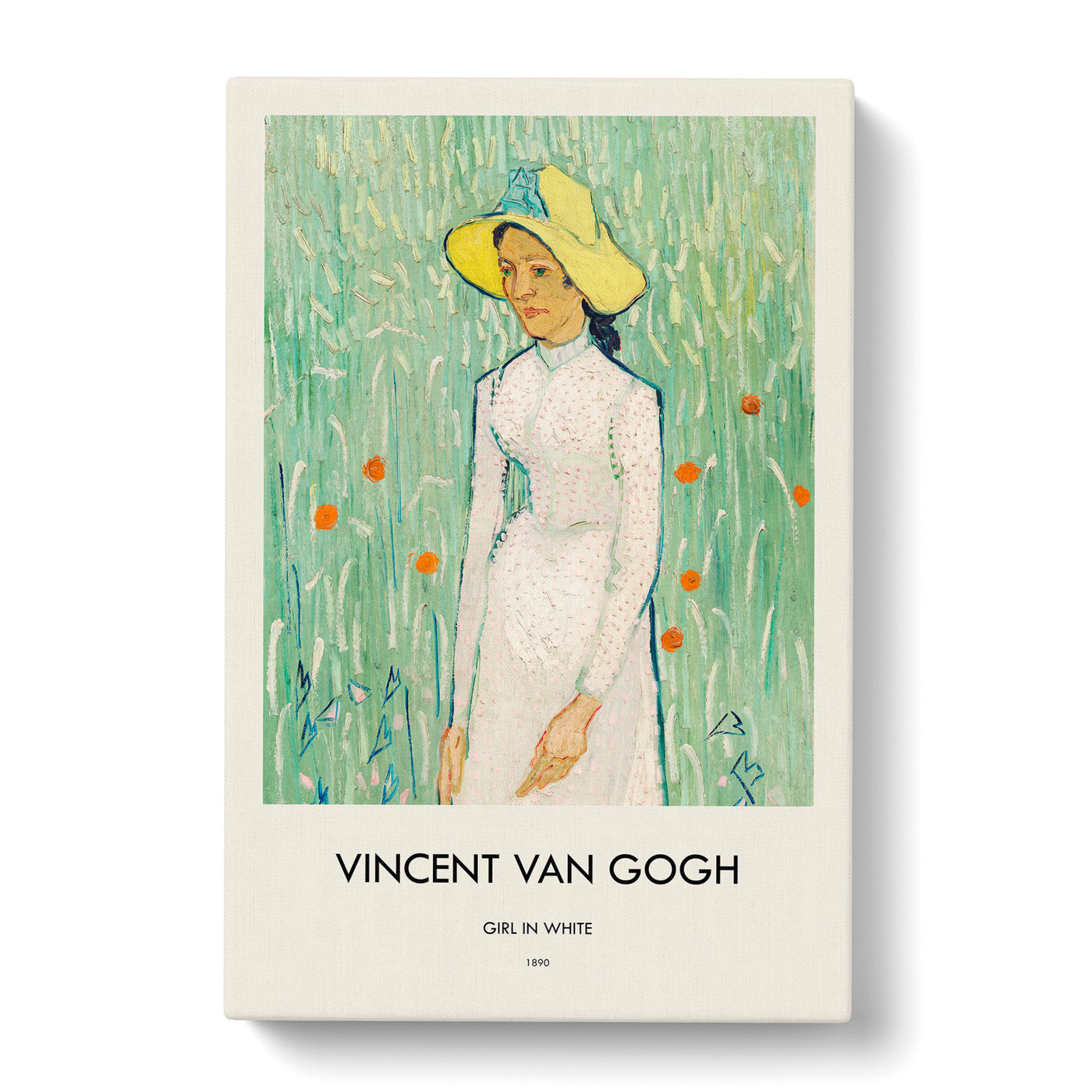 Girl In White Print By Vincent Van Gogh Canvas Print Main Image