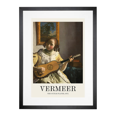 Girl Playing Instrument Print By Johannes Vermeer Framed Print Main Image