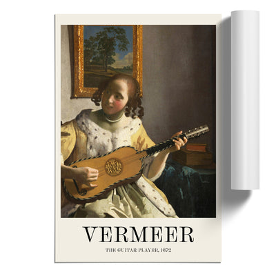 Girl Playing Instrument Print By Johannes Vermeer