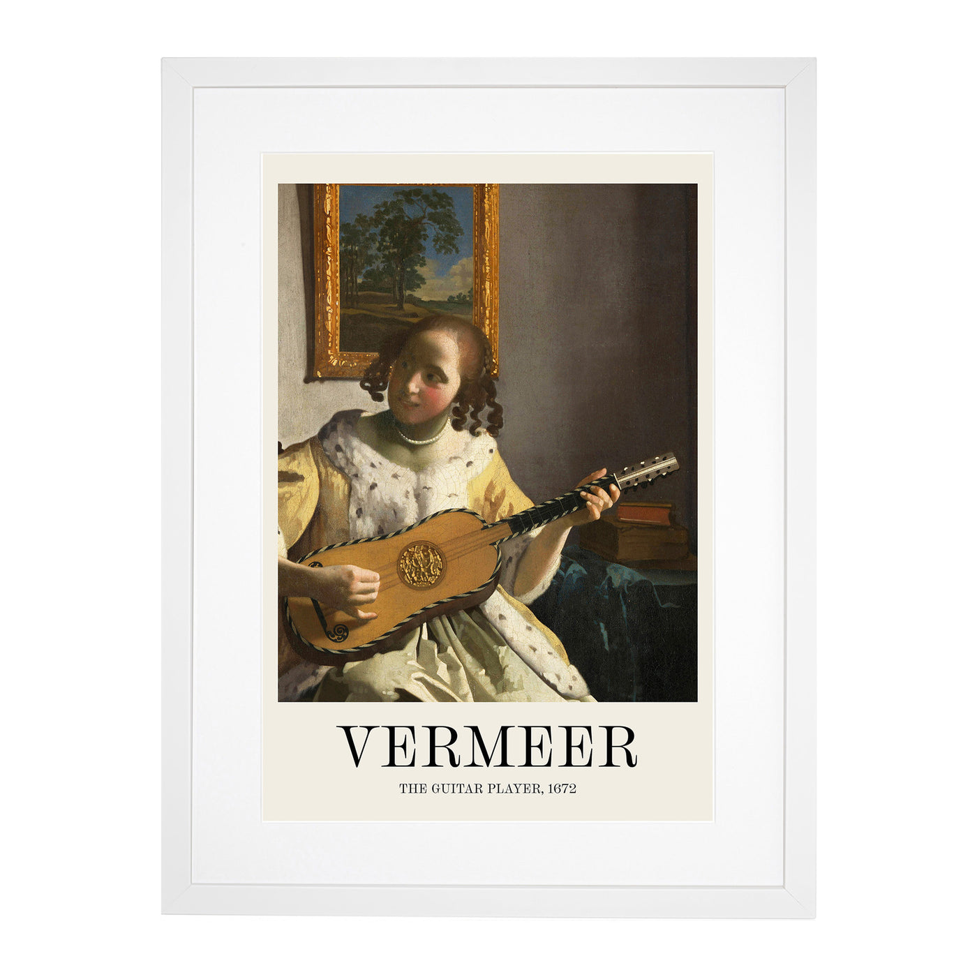 Girl Playing Instrument Print By Johannes Vermeer