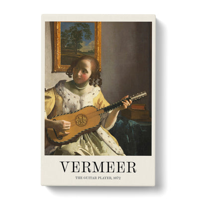 Girl Playing Instrument Print By Johannes Vermeer Canvas Print Main Image