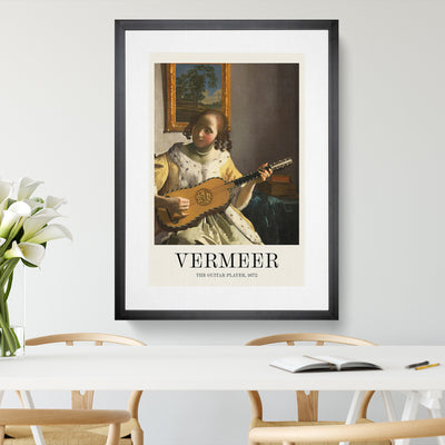 Girl Playing Instrument Print By Johannes Vermeer