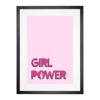Girl Power Typography Framed Print Main Image