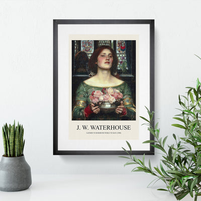 Girl With Flowers Print By John William Waterhouse