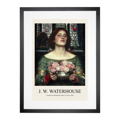 Girl With Flowers Print By John William Waterhouse Framed Print Main Image