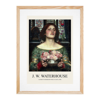 Girl With Flowers Print By John William Waterhouse