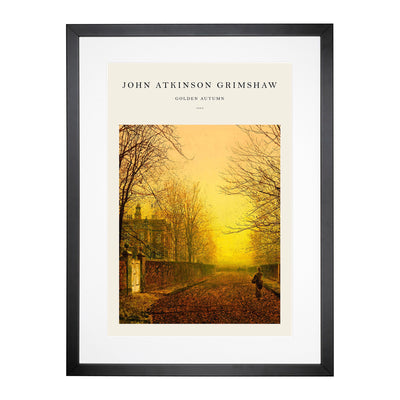 Golden Autumn Print By John Atkinson Grimshaw Framed Print Main Image