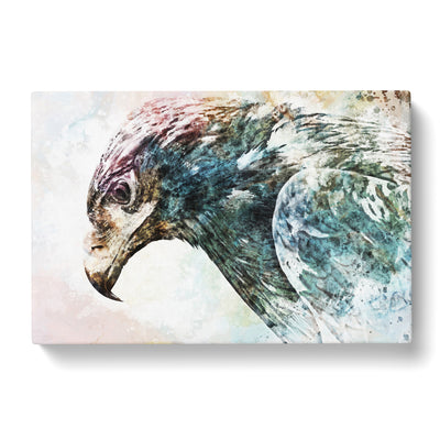 Golden Eagle Portrait In Abstract Canvas Print Main Image