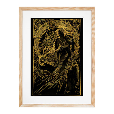 Golden Lady By Alphonse Mucha
