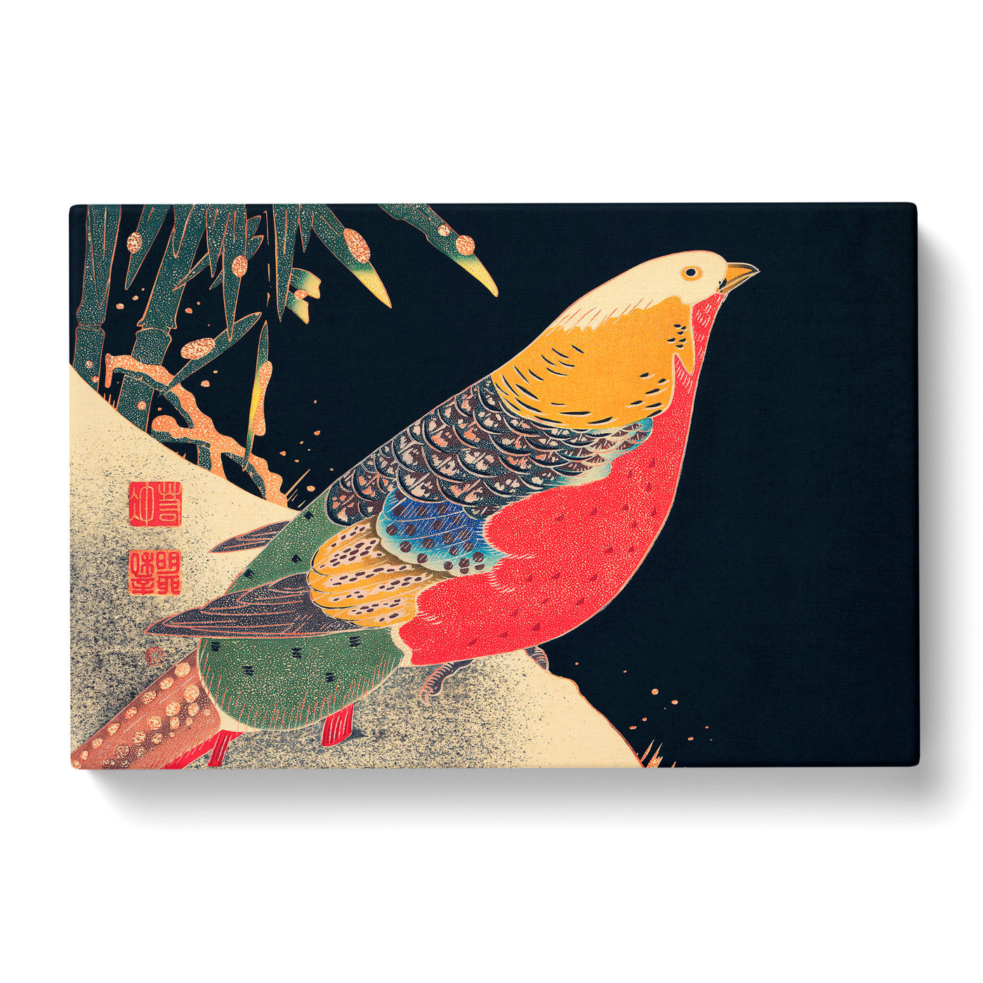 Golden Pheasant In The Snow By Ito Jakuchu Canvas Print Main Image