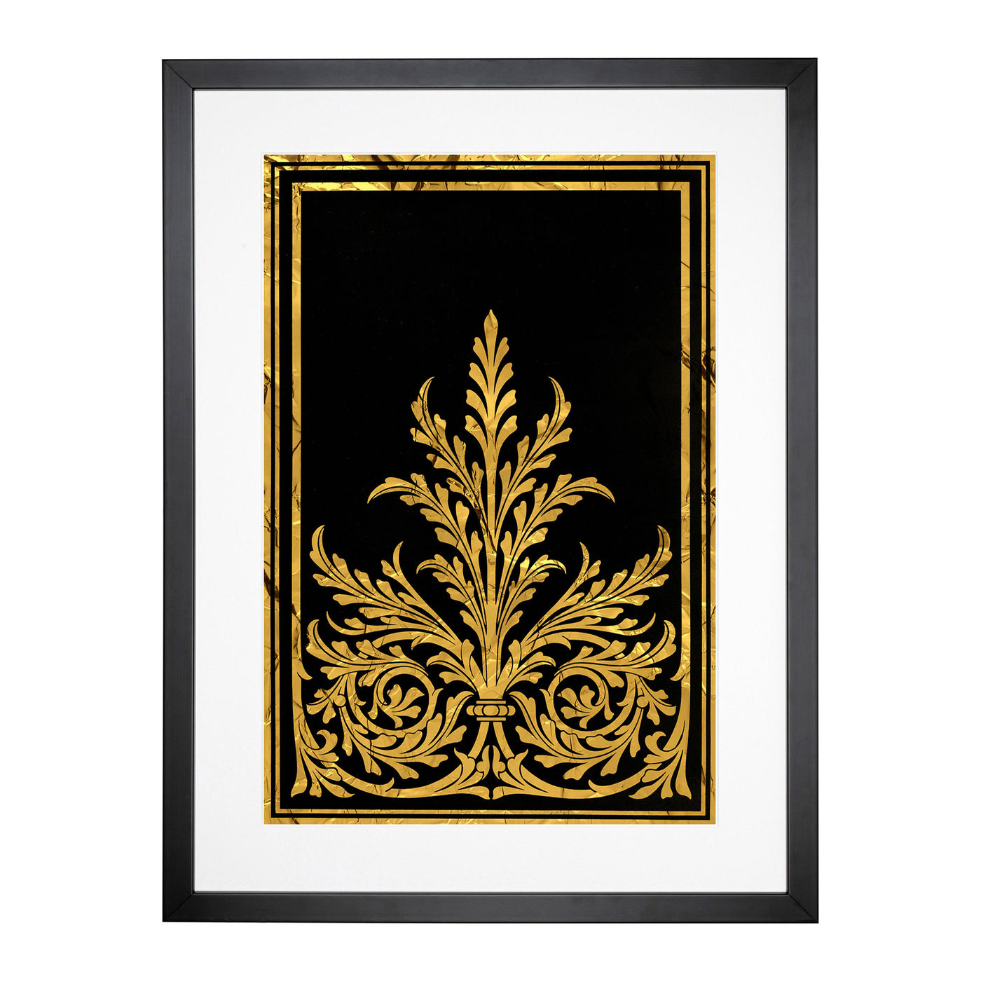 Golden Foil Relief Framed Print Main Image