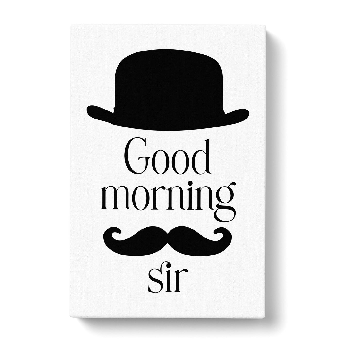 Good Morning Sir Typography Canvas Print Main Image