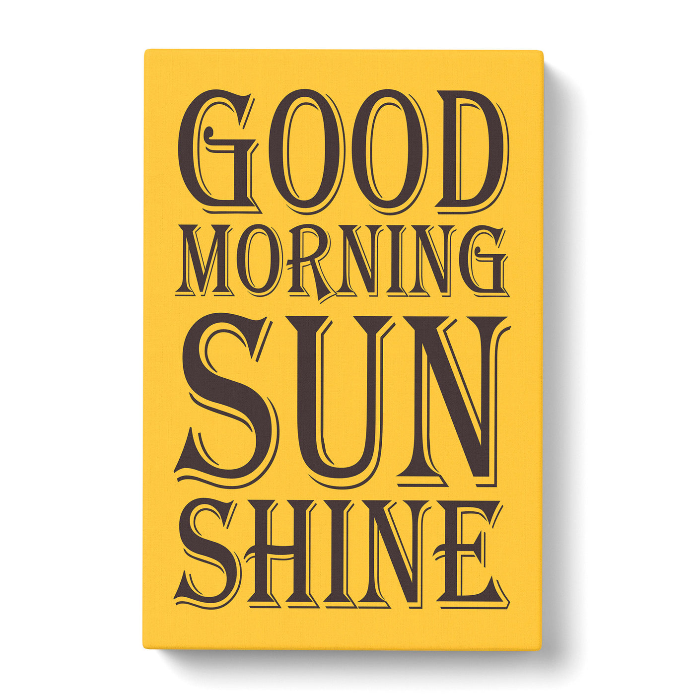 Good Morning Sunshine Typography Canvas Print Main Image