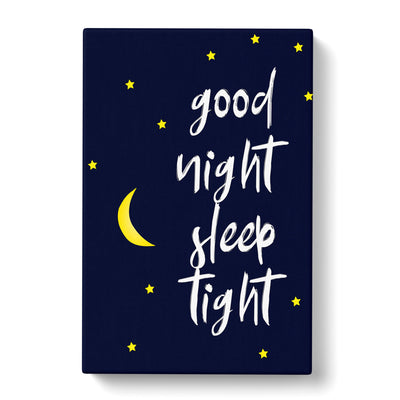 Good Night Sleep Tight Typography Canvas Print Main Image