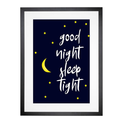 Good Night Sleep Tight Typography Framed Print Main Image
