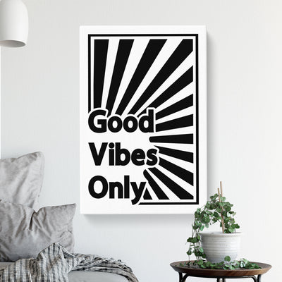 Good Vibes Only Black Rainbow