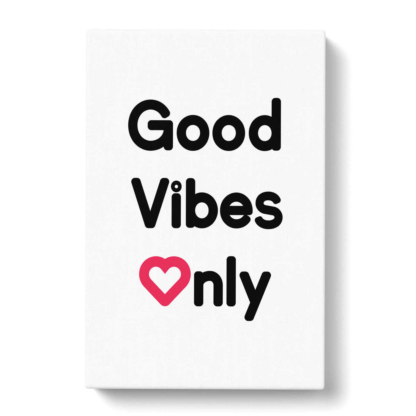 Good Vibes Only Typography Canvas Print Main Image