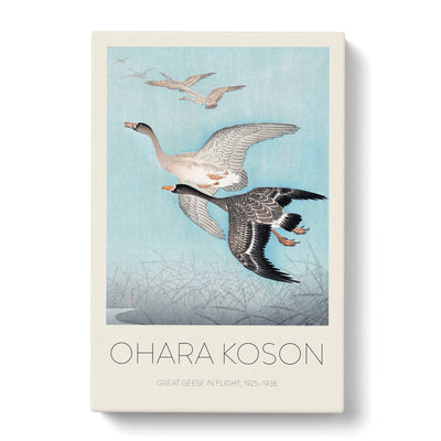 Great Geese In Flight Print By Ohara Koson Canvas Print Main Image