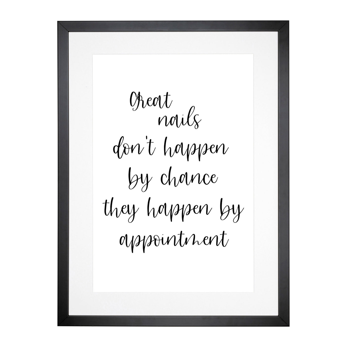 Great Nails Typography Framed Print Main Image