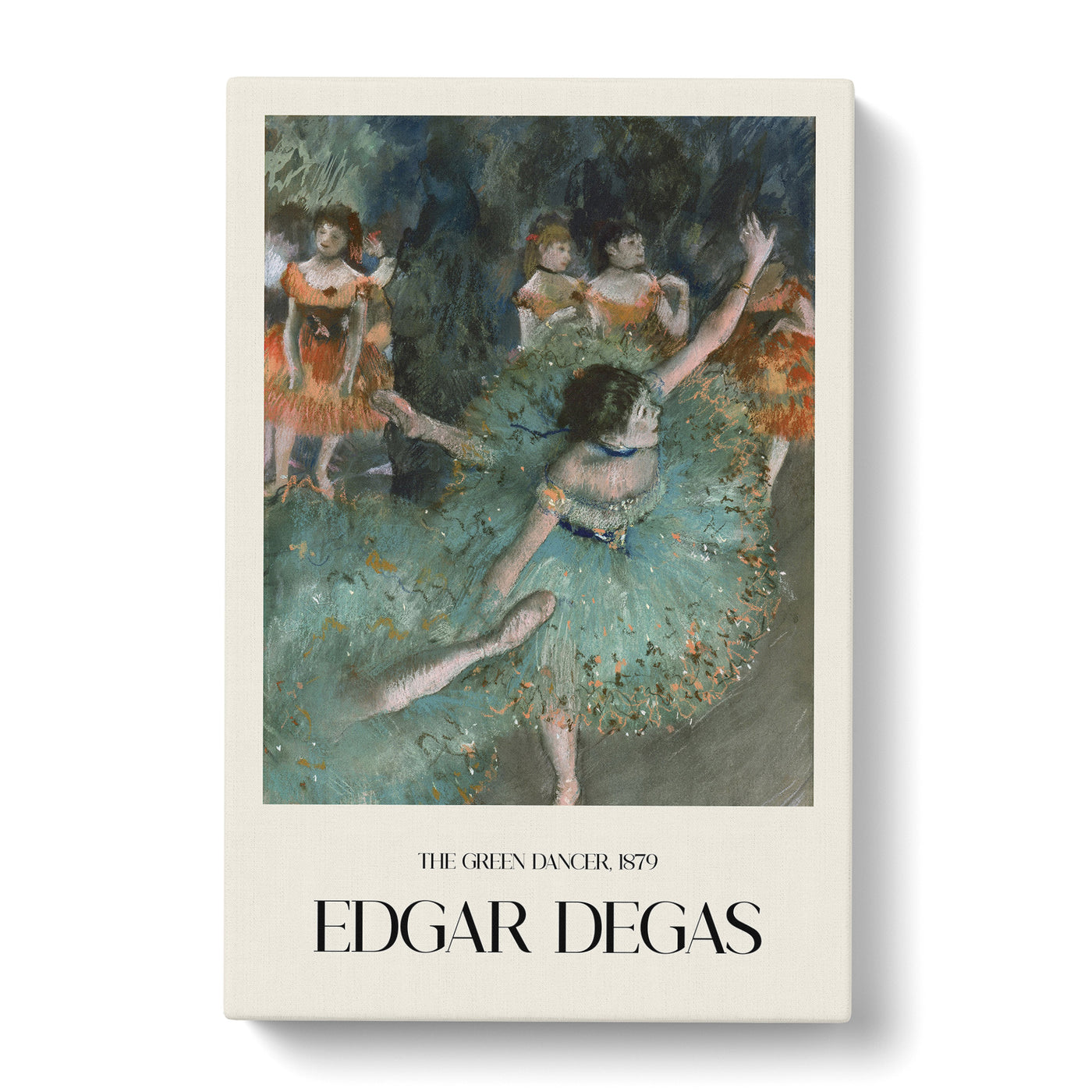 Green Ballet Ballerina Dancers Print By Edgar Degas Canvas Print Main Image
