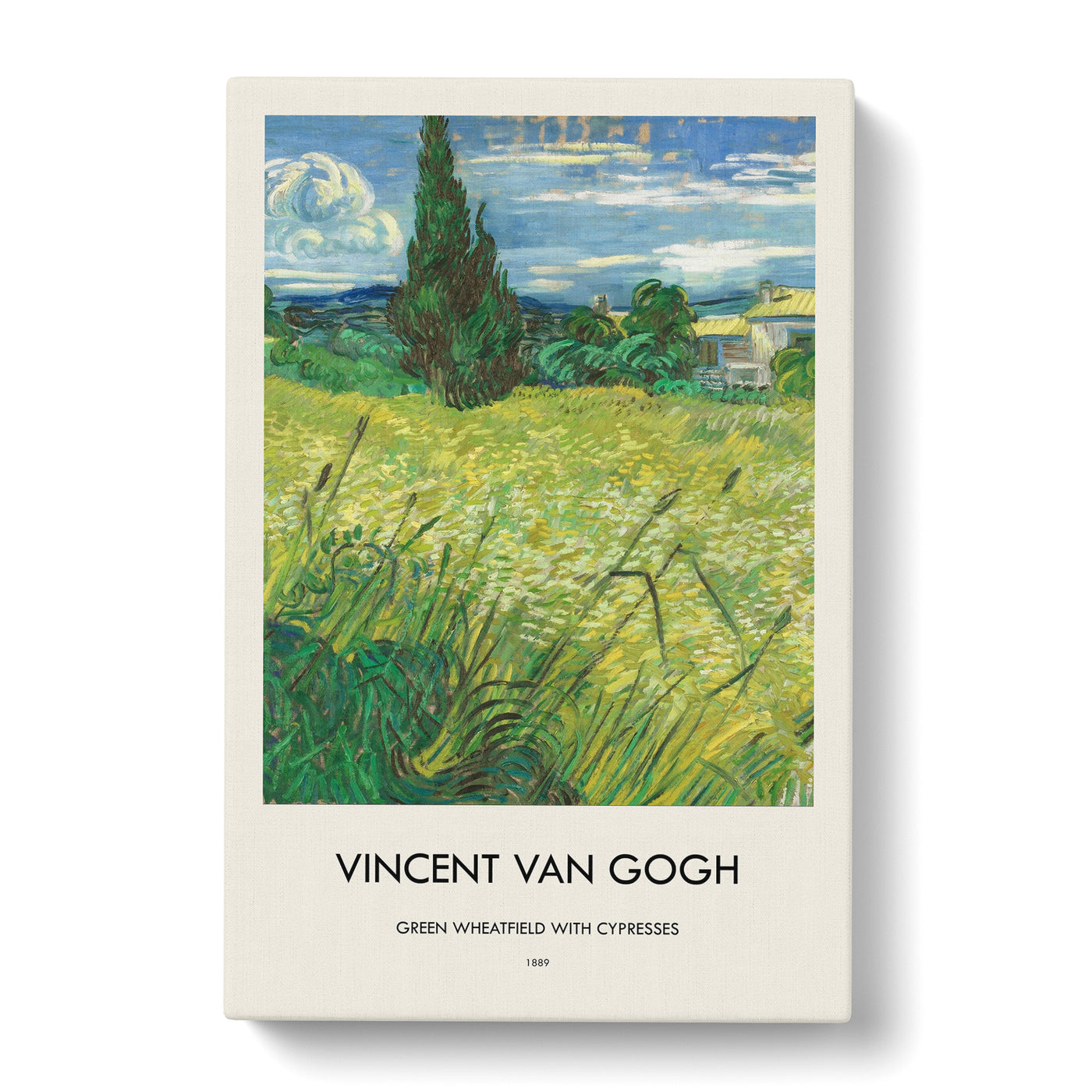 Green Field Print By Vincent Van Gogh Canvas Print Main Image