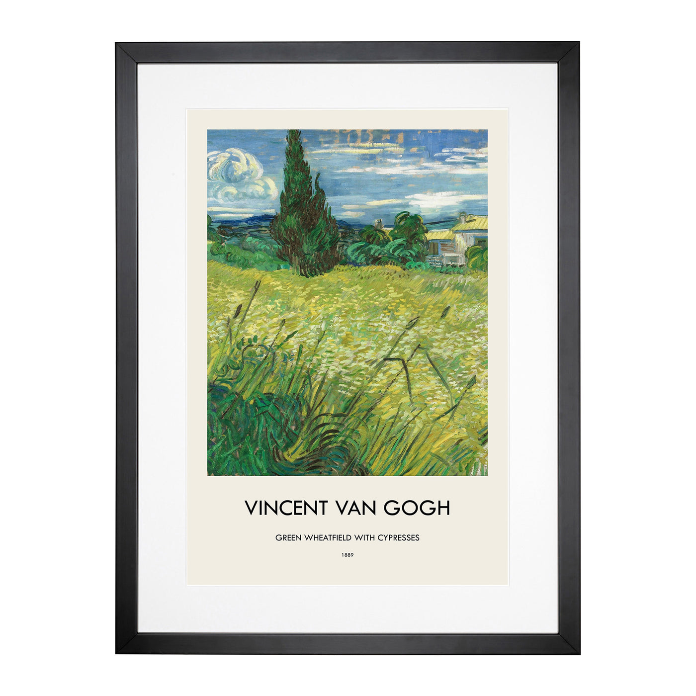 Green Field Print By Vincent Van Gogh Framed Print Main Image