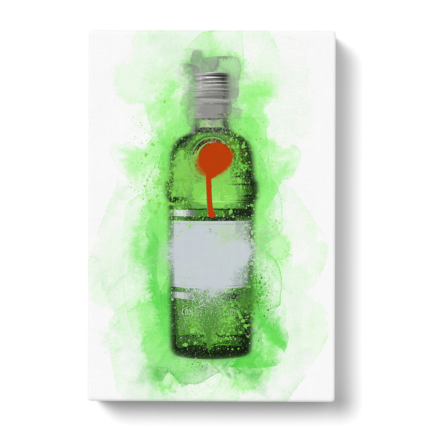 Green Gin Bottle Canvas Print Main Image