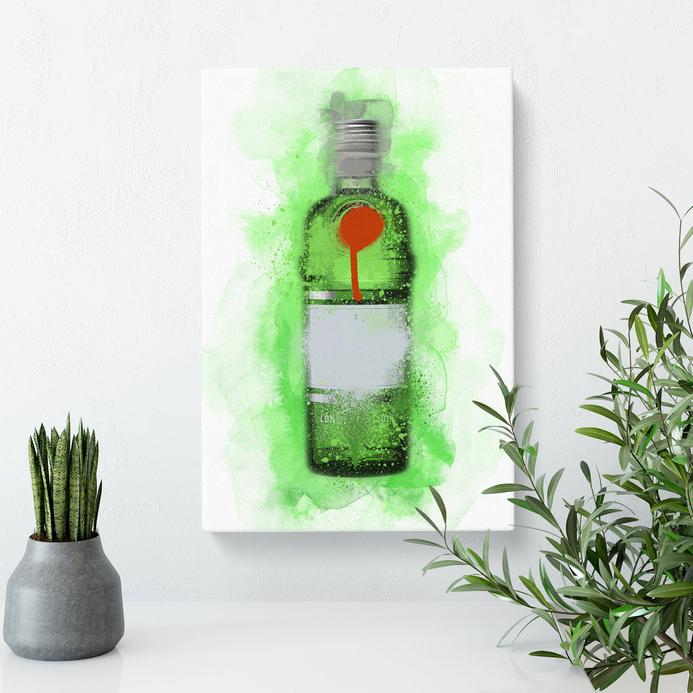 Green Gin Bottle