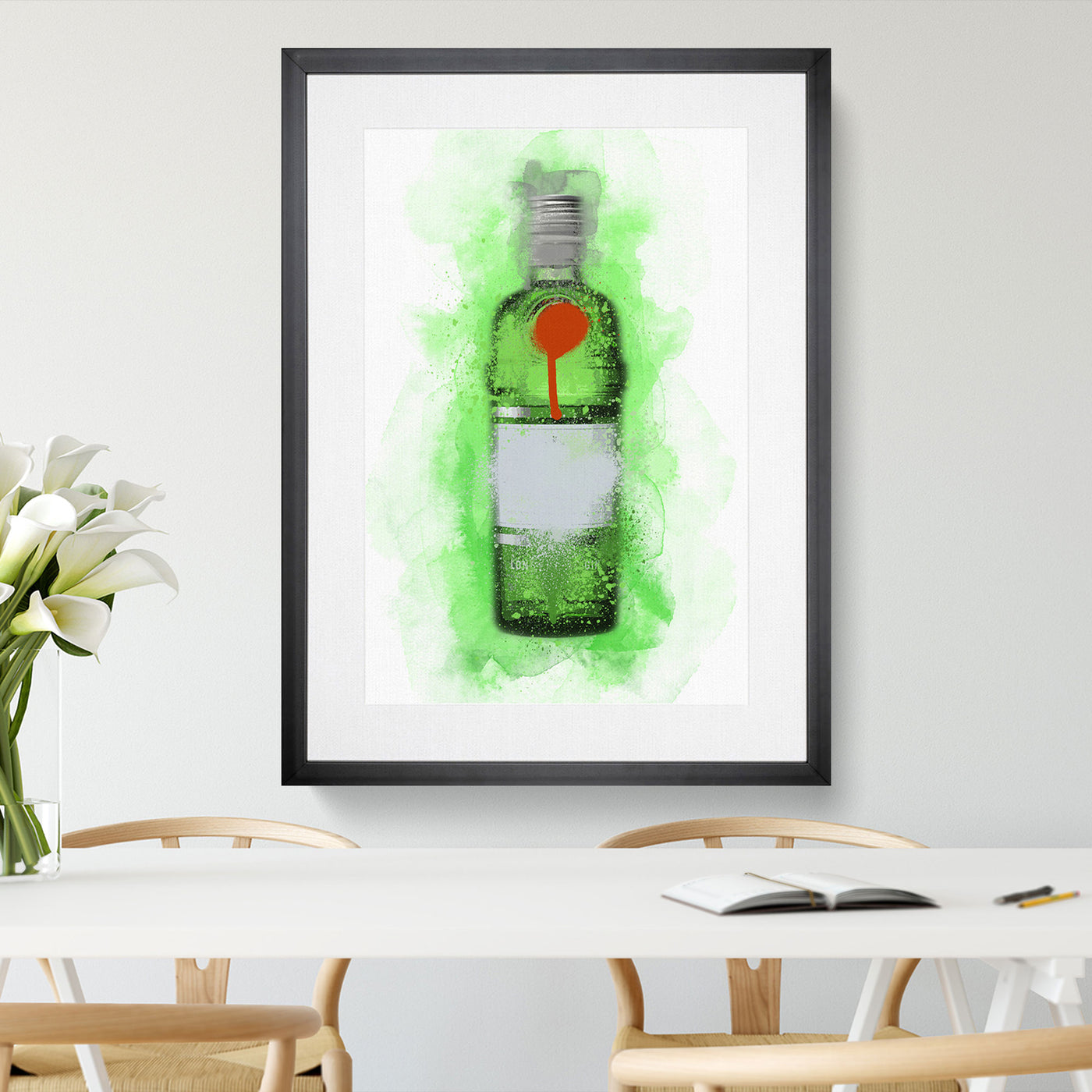 Green Gin Bottle