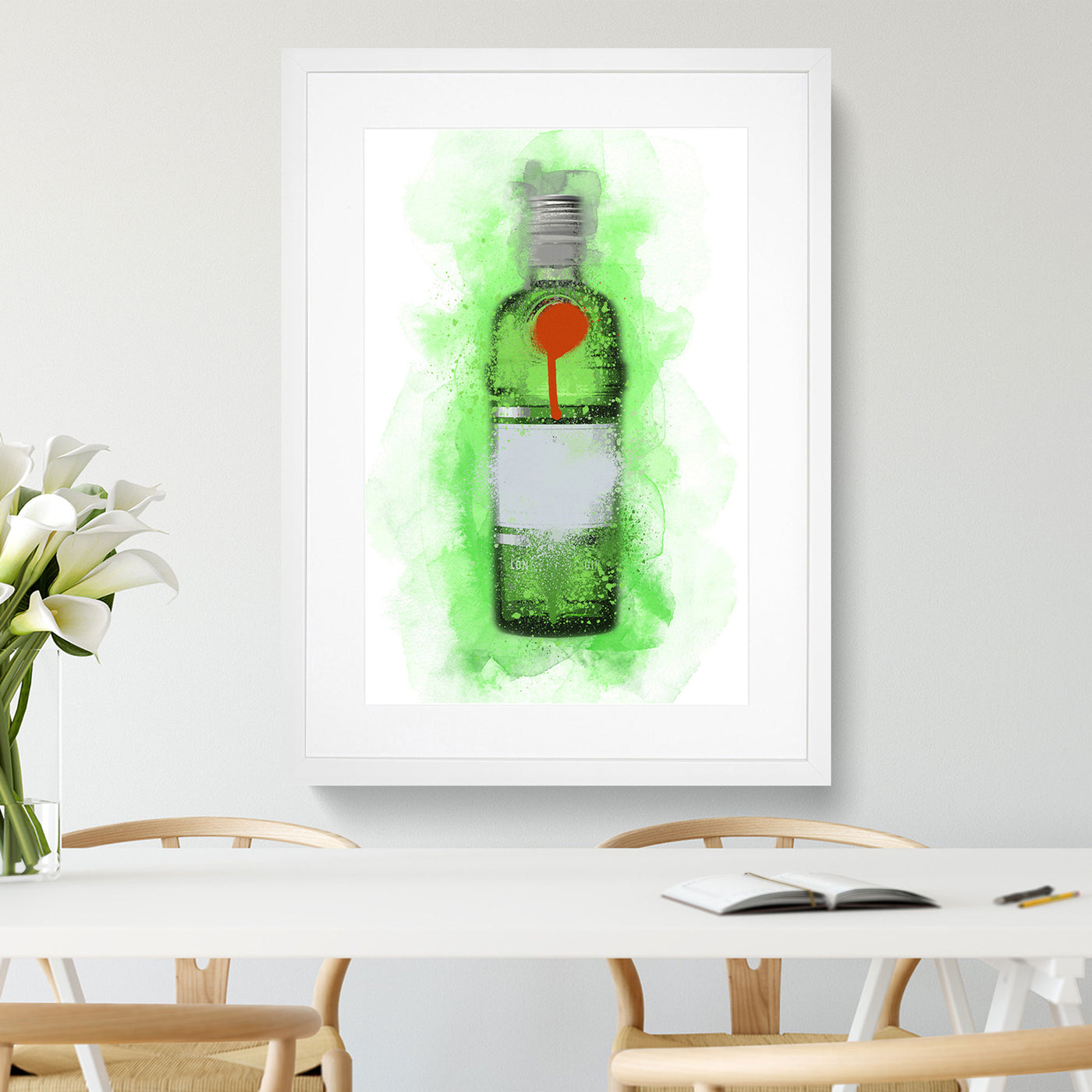Green Gin Bottle