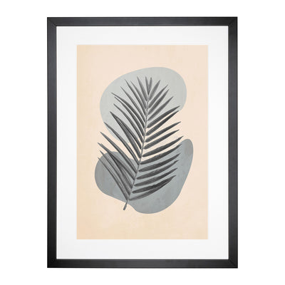 Grey Botanical Rock Composition Framed Print Main Image