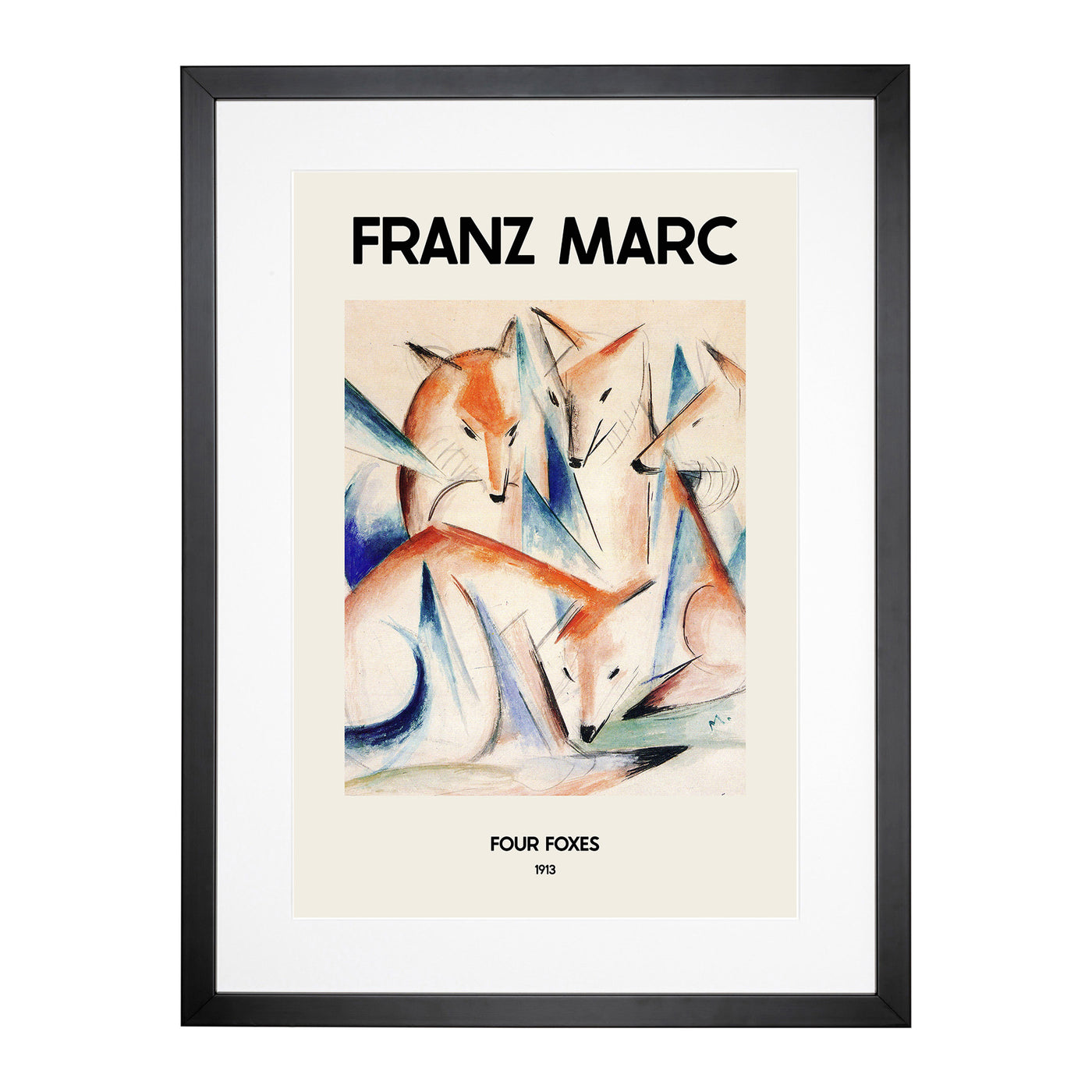 Group Of Foxes Print By Franz Marc Framed Print Main Image