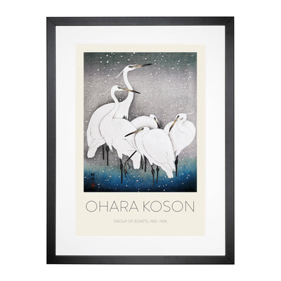 Group Of Egrets Print By Ohara Koson Framed Print Main Image