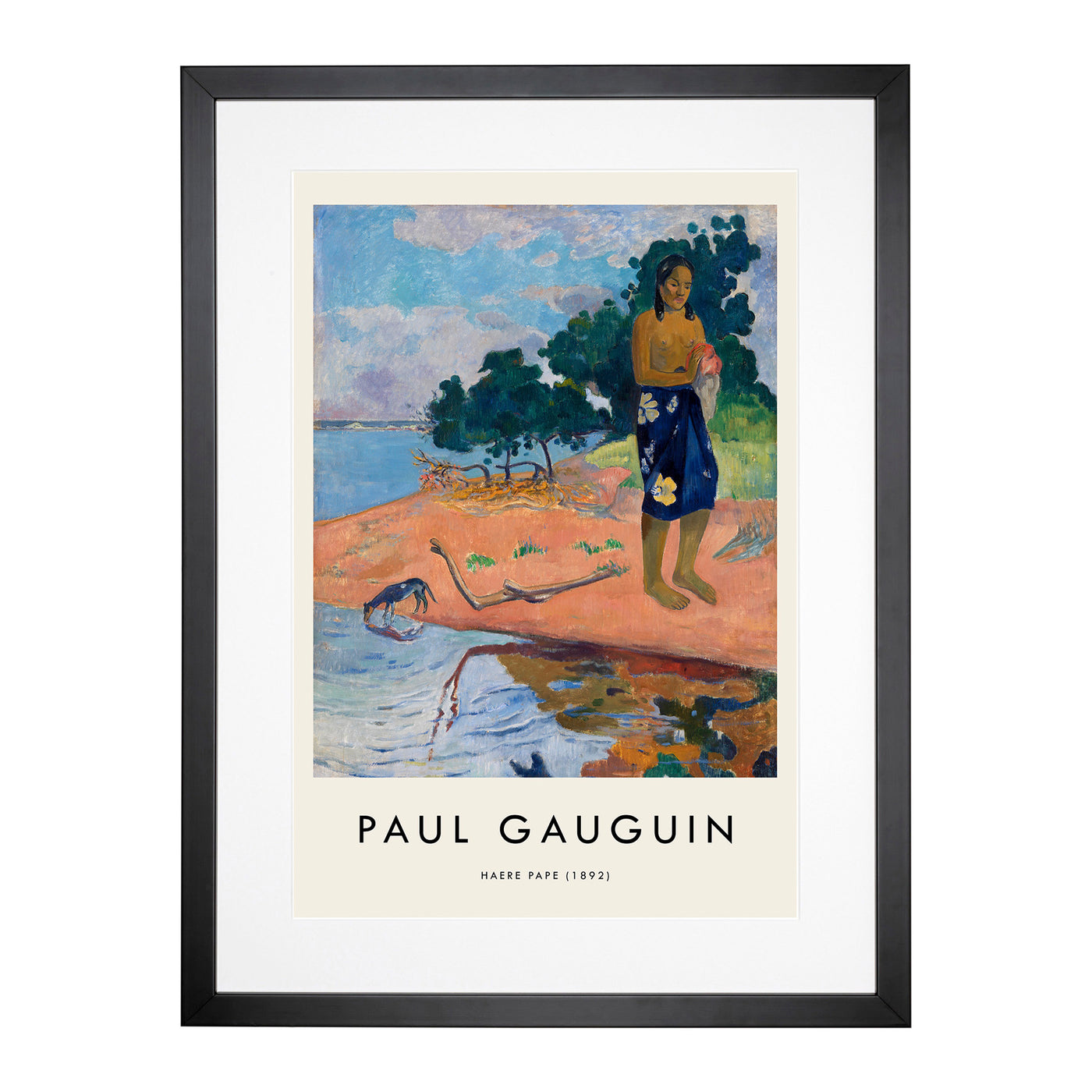 Haere Pape Print By Paul Gauguin Framed Print Main Image