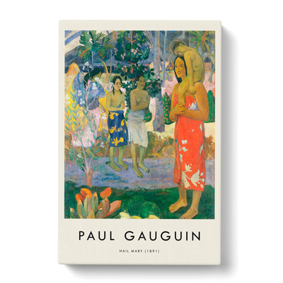 Hail Mary Print By Paul Gauguin Canvas Print Main Image