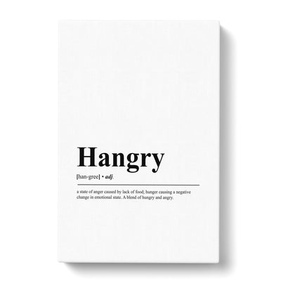 Hangry Typography Canvas Print Main Image