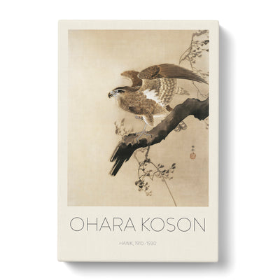 Hawk Print By Ohara Koson Canvas Print Main Image