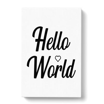 Hello World Typography Canvas Print Main Image