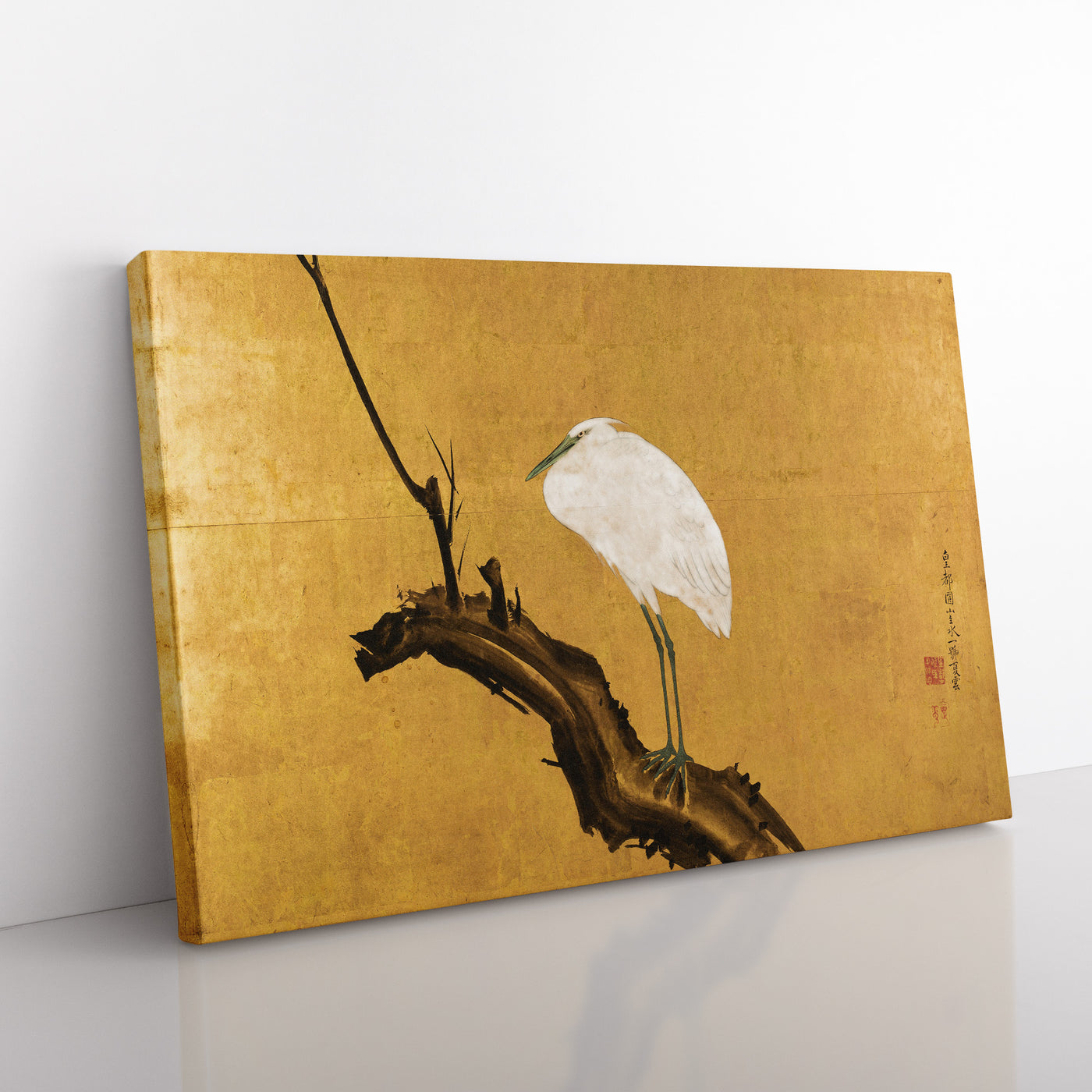 Heron On A Willow Tree Branch By Maruyama Okyo