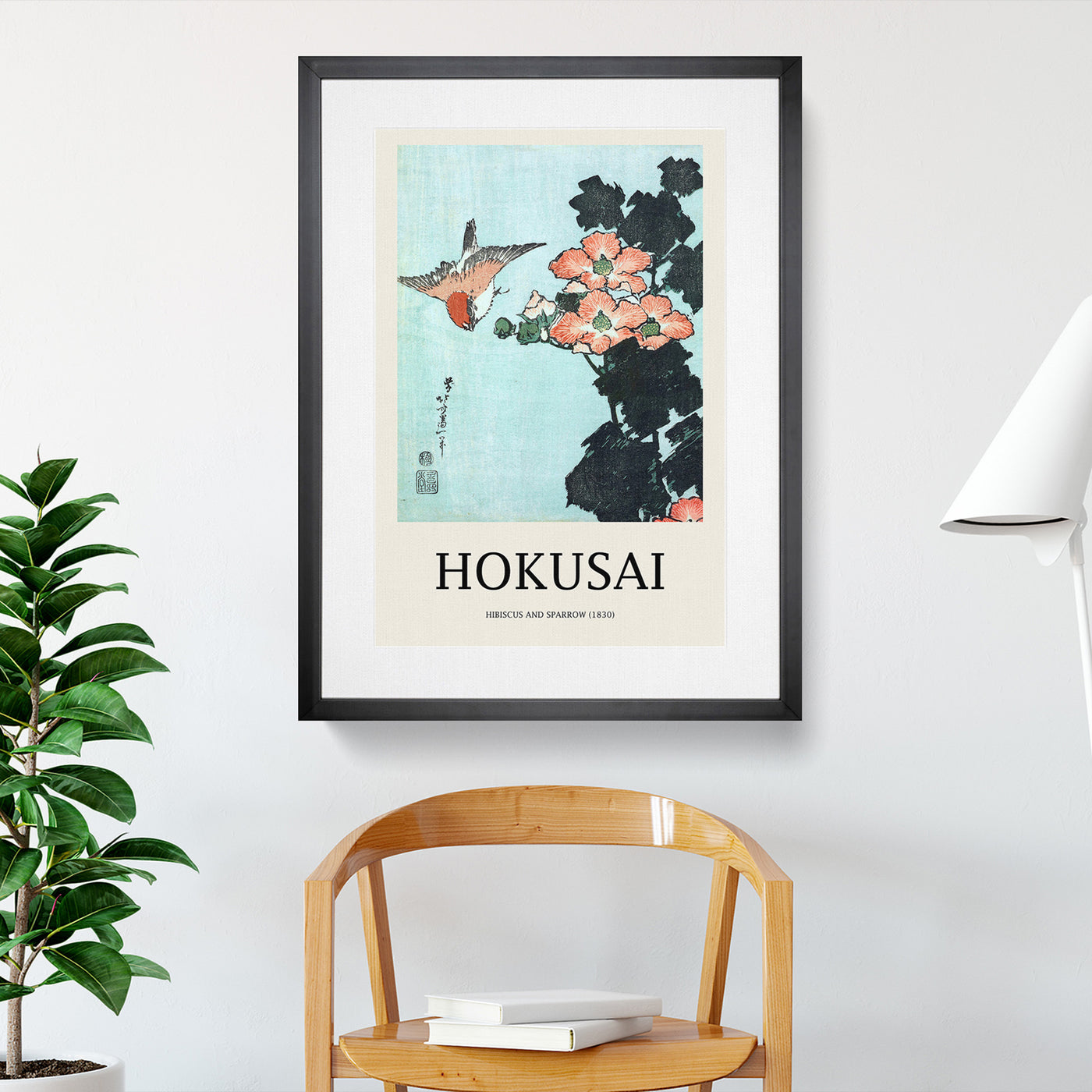 Hibiscus And Sparrow Print By Katsushika Hokusai